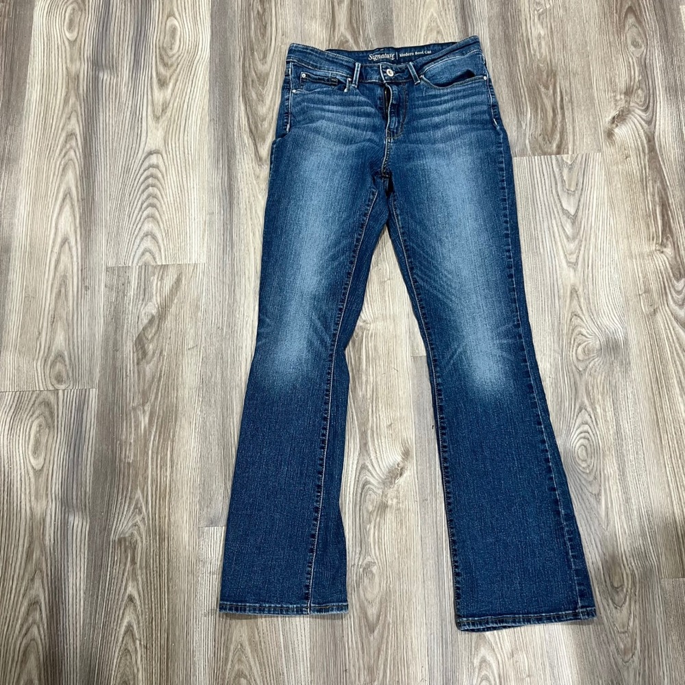Signature by Levi Strauss & Co Womens Modern Boot Cut Jeans Blue Denim 30x32